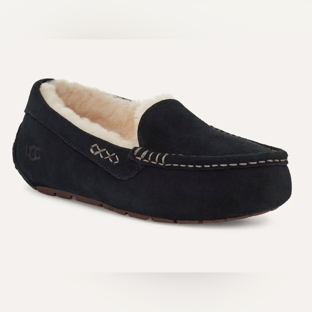 🆕️ Ugg Women’s Ansley Suede Slipper in Black 6 Wide